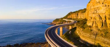 Scenic and sunny day on the Sea Cliff Bridge