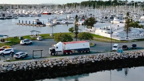 Holcim Electric Vehicle Aggregates Truck - Brisbane