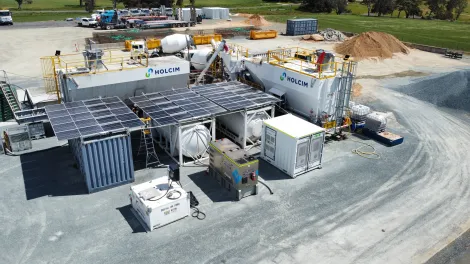 Hybrid Renewable Energy Powering Holcim’s Mobile Concrete Plants