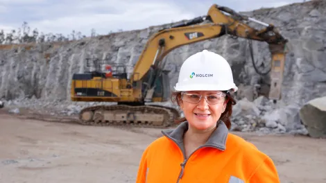 Holcim Global Brand - Oakland Woman Excavator