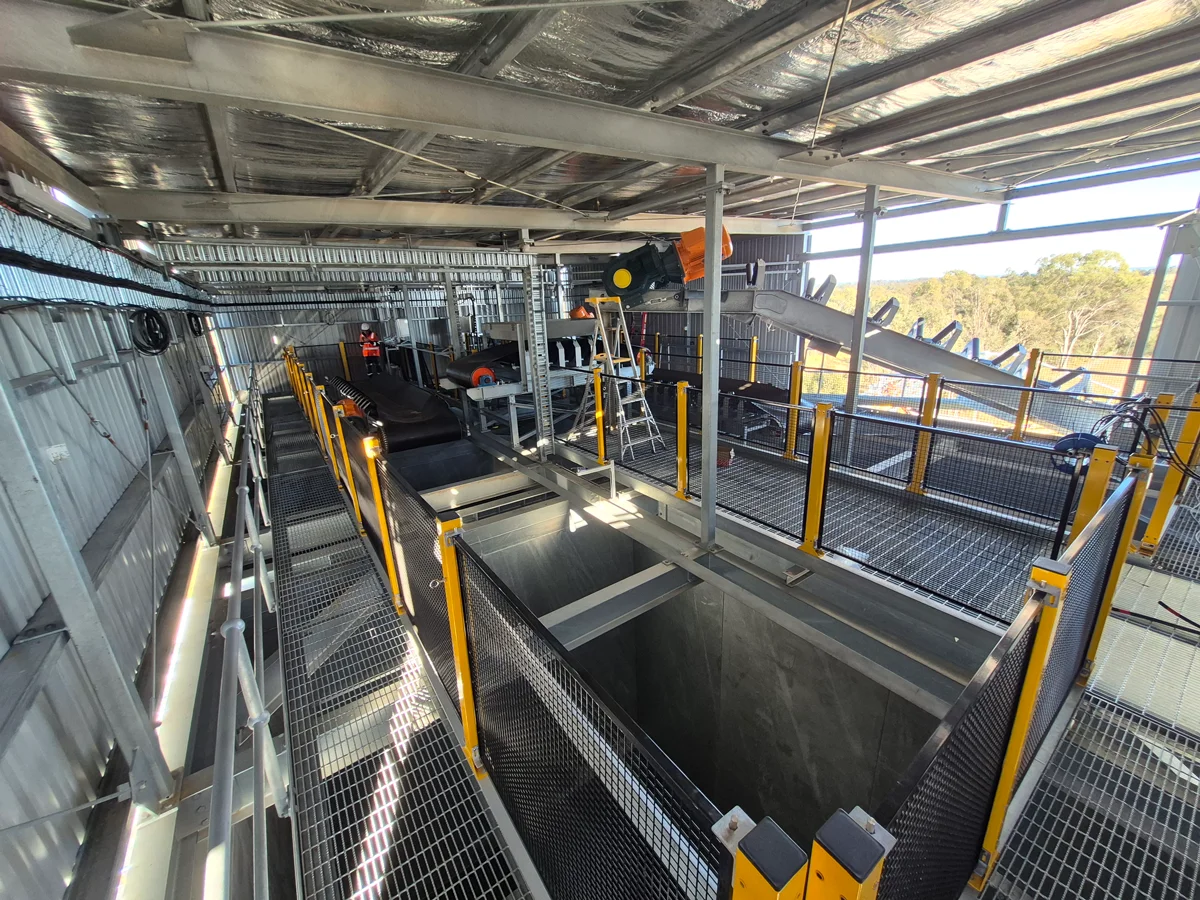 Enclosed materials handling system at Holcim's Badgerys Creek concrete plant, engineered for accurate concrete batching