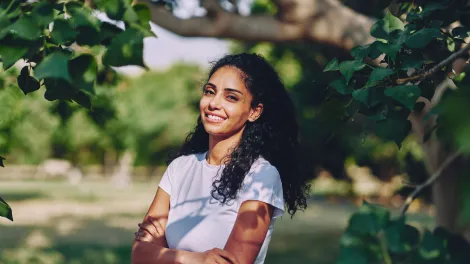 Portrait Woman and Trees