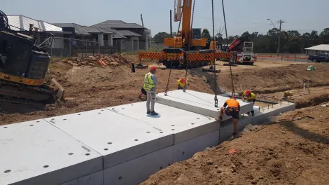 Denham Court Road Upgrade, Sydney – Gas main protection slabs