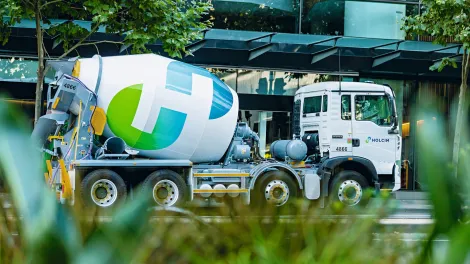 Holcim Australia Brand Launch Image - Melbourne Concrete Truck